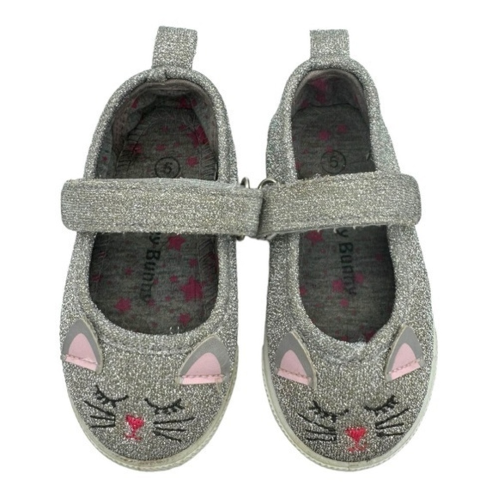 Sparkly Glitter Kitty Cat Mary Jane Baby Toddler Shoes size 5